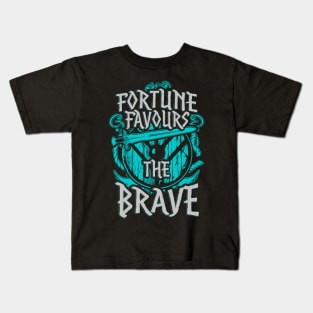 Fortune favours the brave - shieldmaiden Kids T-Shirt